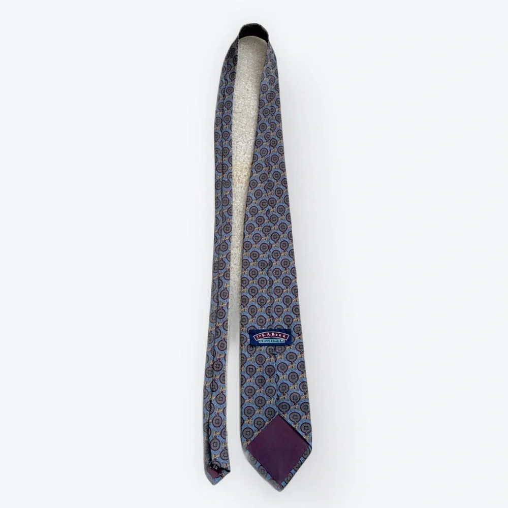 Jos. A. Bank Collection Silk Tie Polo Blue Burgundy